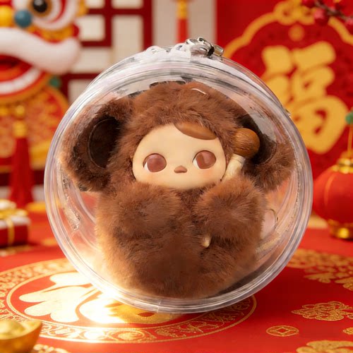 泡泡玛特毕奇敲敲系列娃包保护套12cm圆形外出防尘收纳展示遛娃包 - 图2