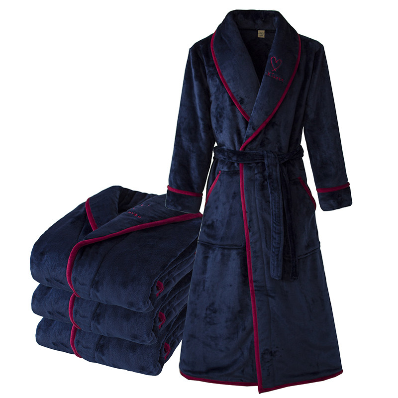 睡袍女冬长款新娘晨袍睡衣珊瑚绒浴袍女秋冬加厚加绒性感中长睡裙,淘宝优惠券,粉丝福利购,淘宝优惠卷