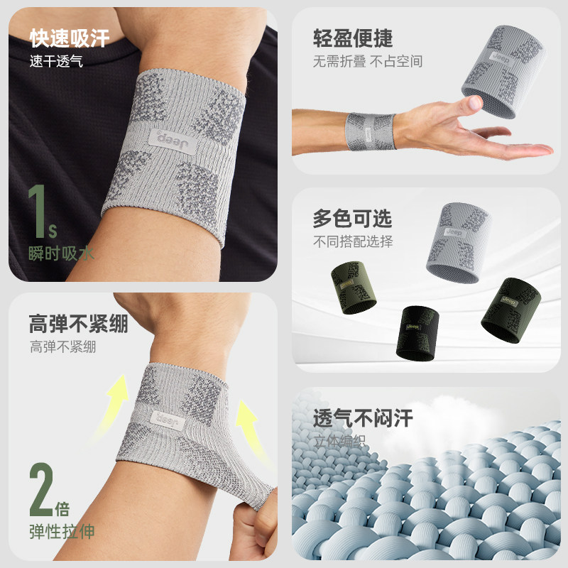 美国Jeep运动护腕男款手腕护套健身篮球羽毛球跑步吸汗透气擦汗巾,淘宝优惠券,粉丝福利购,淘宝优惠卷