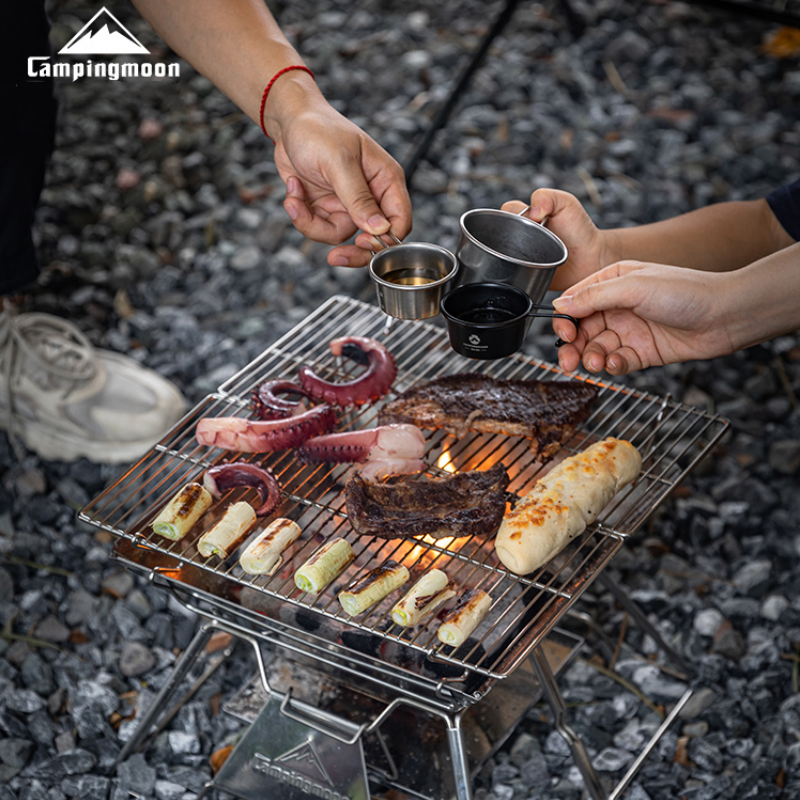 柯曼MT2露營摺疊燒烤爐不锈鋼便攜焚火臺木炭烤肉戶外輕量柴火爐 - 图0