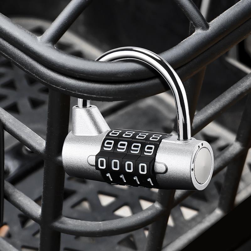 U型密码锁挂锁家用门锁大门储物柜电动车车筐宿舍健身房柜子柜门 - 图3