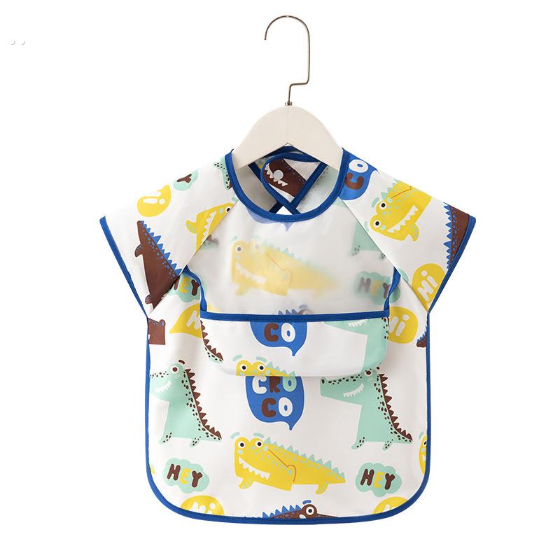 Baby smock, eating bib, children's waterproof and anti-dirty, men's and women's baby autumn and winter outer wear, foreign style skirt, food supplement, reverse dressing