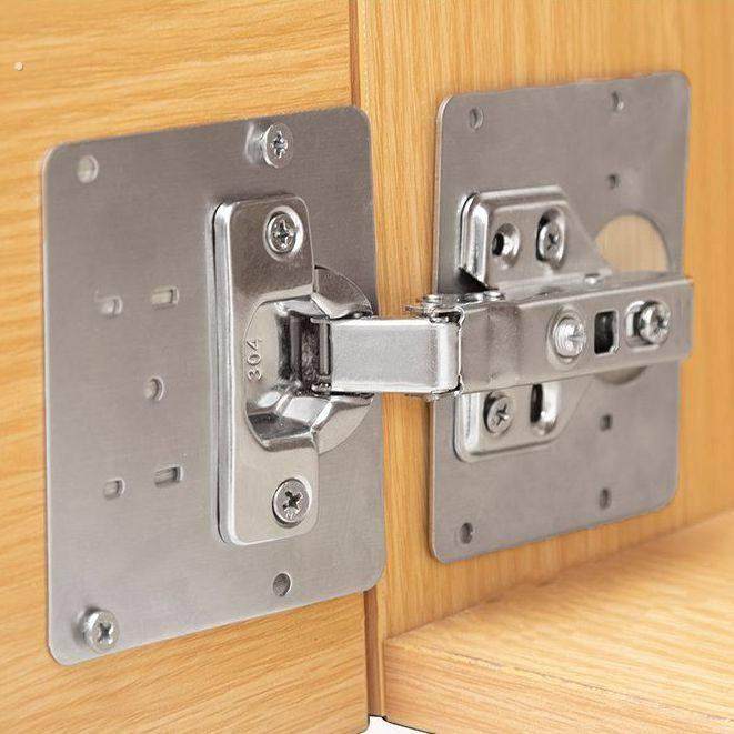 不锈钢垫板铰链安装固定片柜门合页修复神器衣柜工具实用高效便捷 - 图1