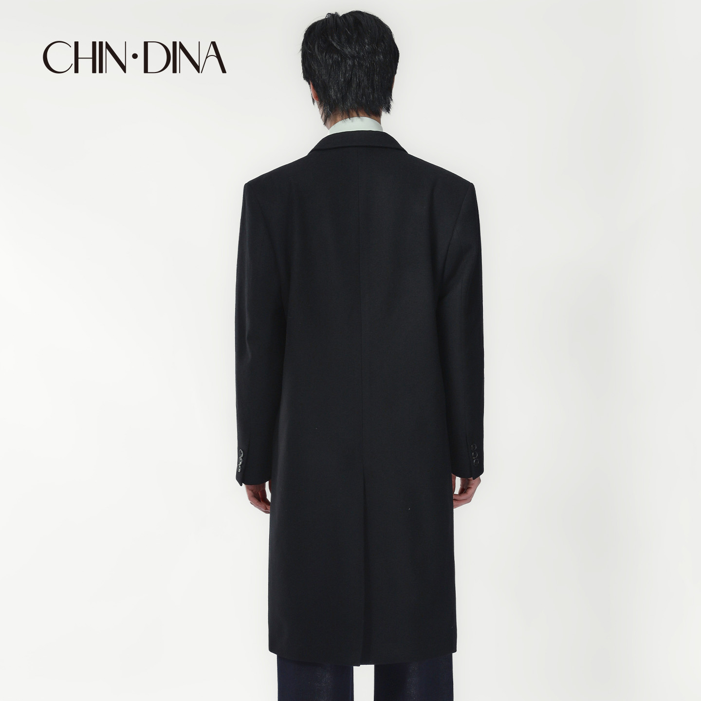 中长款毛呢大衣男款加厚2025新款百搭风衣冬季保暖高端羊绒外套 - 图1