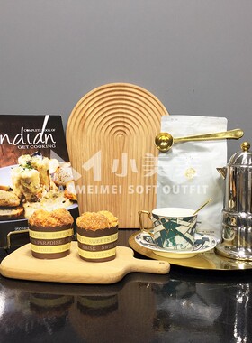 样板间厨房道具厅饰品软装搭配套装砧板菜谱厨具