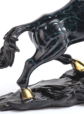 全铜马彩铜马到成功客厅书房室玄关招财装饰品商务礼品