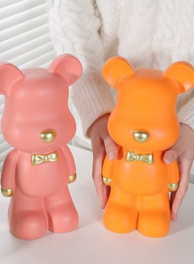 网红现代简约暴力熊大摆件创意客厅酒柜电视柜家居饰品存钱罐礼品