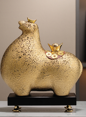 马上有钱摆件陶瓷招财办公室客厅高档家居酒柜玄关装饰品开业礼物