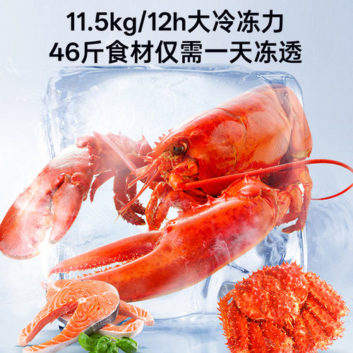 奥克斯228/388冰柜商用冷冻柜风冷无霜家用冷藏冷冻两用卧式冷柜 - 图1