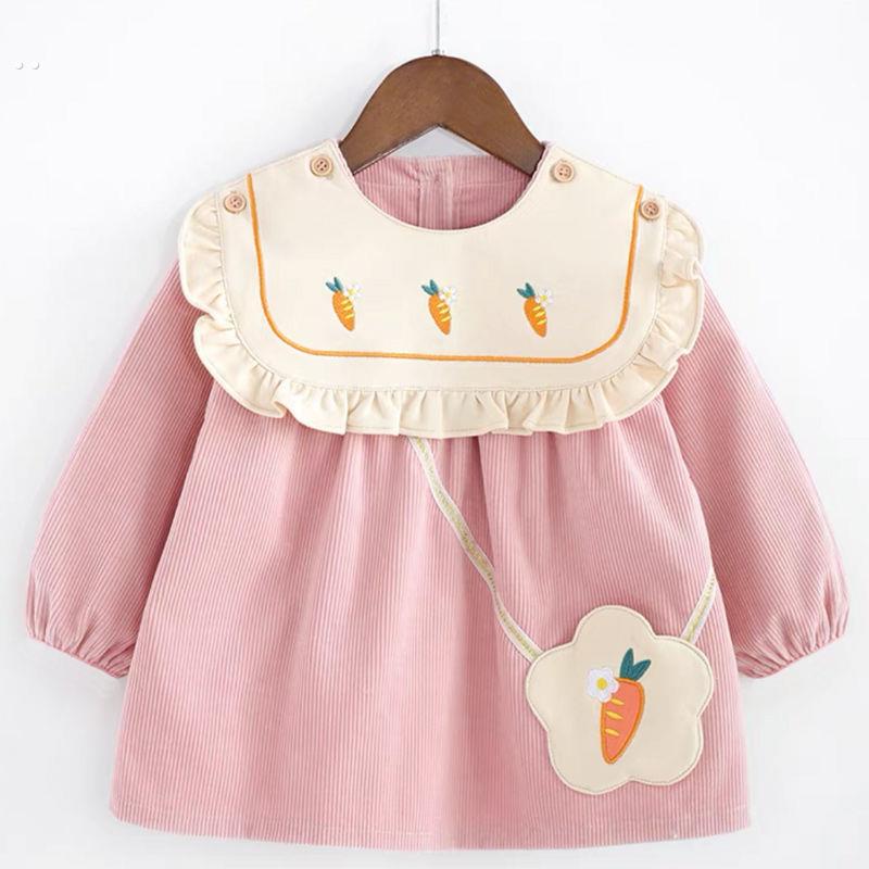 Baby smock, children's apron, reverse dressing, baby eating bib, autumn and winter long-sleeved waterproof and anti-dirty protective clothing for boys and girls