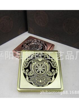 厂家供应八吉祥盘香炉铜香炉 车载香炉 四方便携式香炉 送防火棉