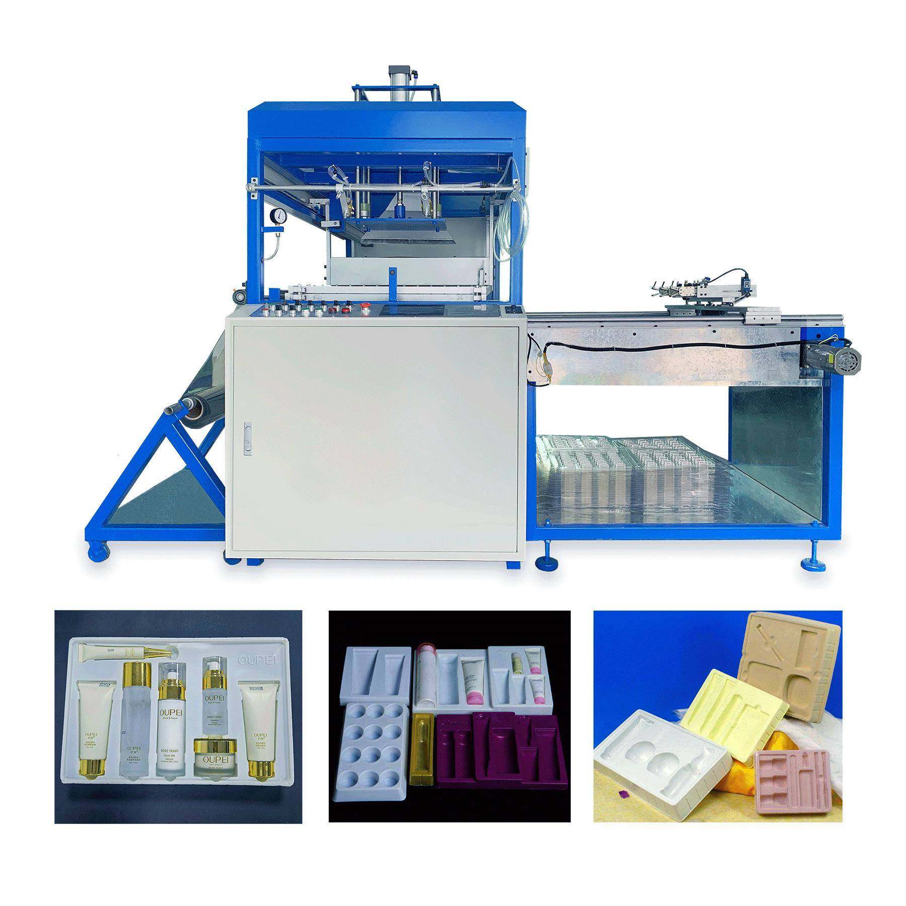 PS植绒美妆日化塑料包装盒成型机小型自动拉料真空吸塑机,淘宝优惠券,粉丝福利购,淘宝优惠卷