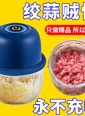 多功能蒜泥神器拉蒜器打蒜器搅蒜器绞肉机切菜绞蒜大蒜搅碎机家用