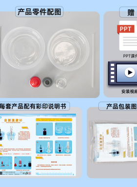 自制简易温度计材料包热胀冷缩原理演示及应用小学科学小实验儿童