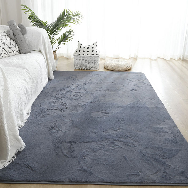 地毯卧室床边毯仿兔毛短毛绒茶几床边毯客厅满铺简约防滑可机洗 - 图1