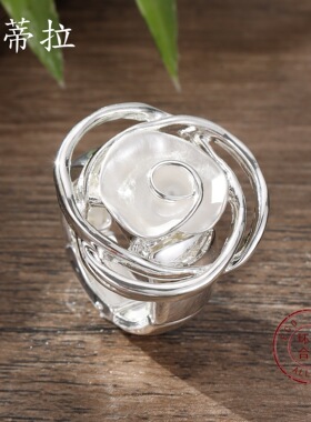 爆款珐琅彩玫瑰花朵弹力戒指 高级感女士百搭玫瑰花合金戒指