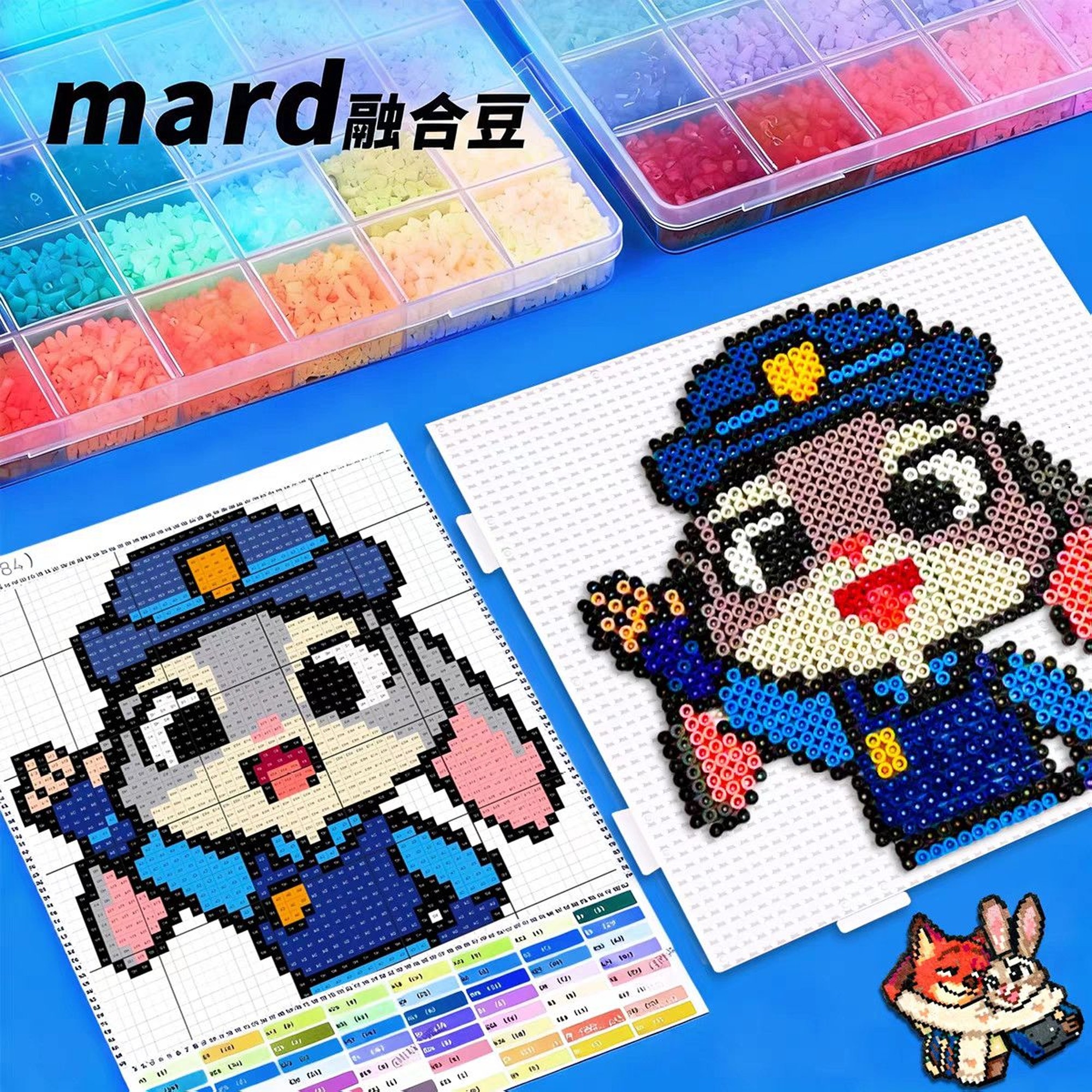 拼豆豆手工diy材料包全套工具立体融合豆女孩网红玩具套装全色系,淘宝优惠券,粉丝福利购,淘宝优惠卷