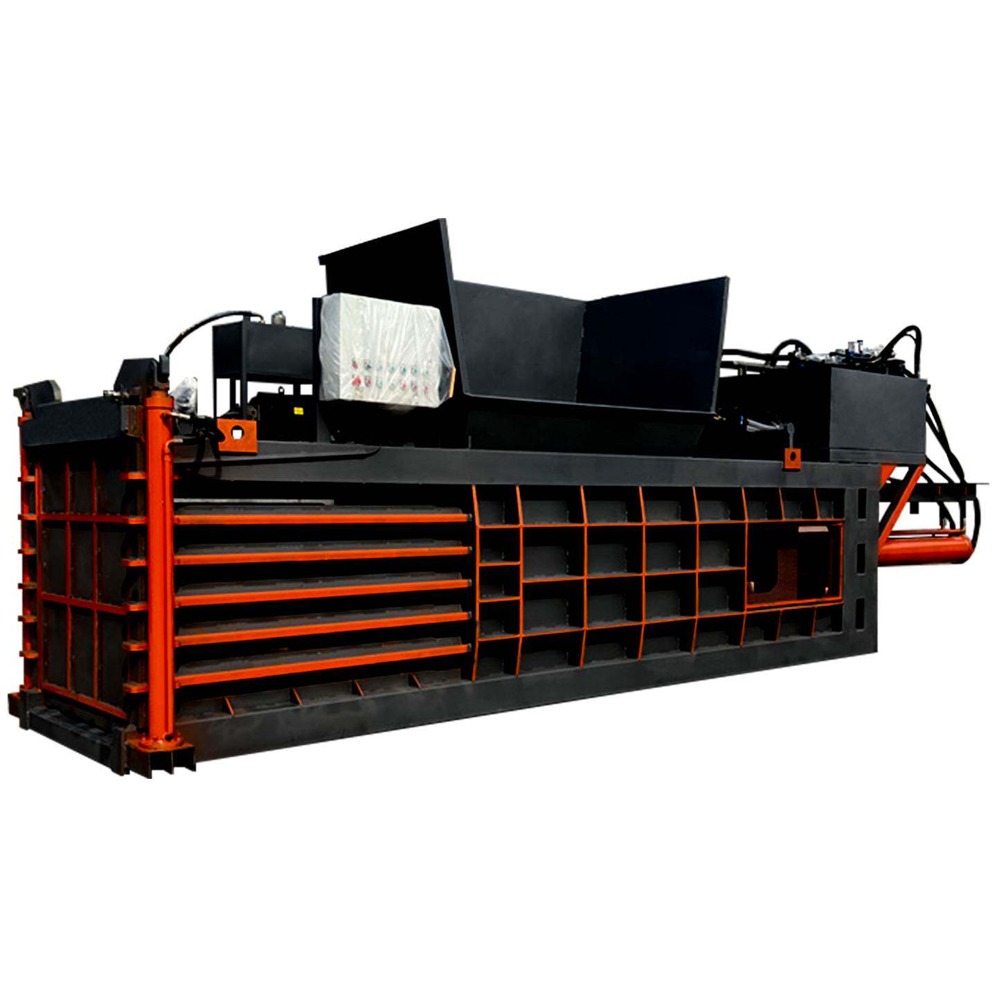 Horizontal waste paper box baler Fully automatic horizontal hydraulic baler Waste paper shell plastic film baler