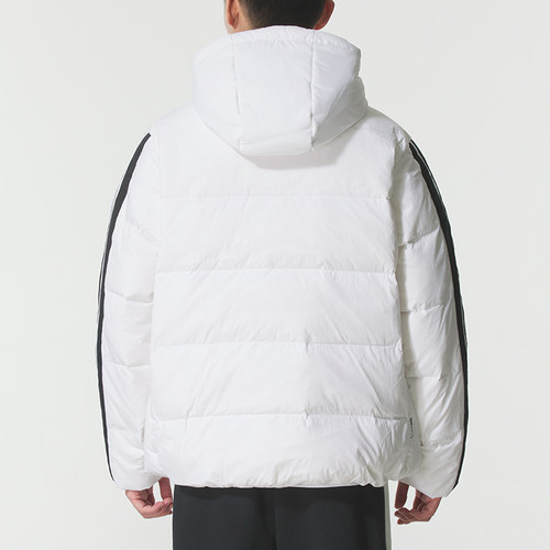 阿迪达斯（adidas）白色羽绒服男装冬季新款运动服男士短款轻薄保 - 图1