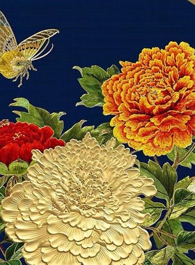 花开富贵团扇结婚新娘出嫁手持喜扇高端婚礼中式古风团扇