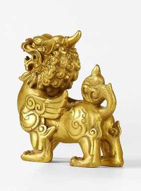 全黄铜貔貅招财摆件一对家居玄关装饰礼品皮休摆设送礼工艺品中式