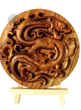 浮雕花四神画 家具板雕刻贴花贴板青龙白虎朱雀玄武