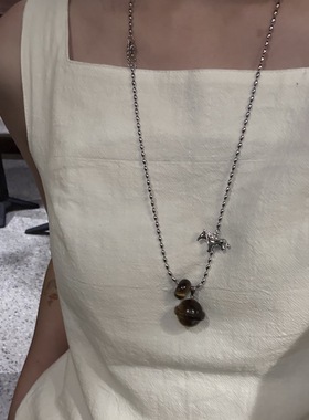 ins风天然石星球珠链韩系项链女