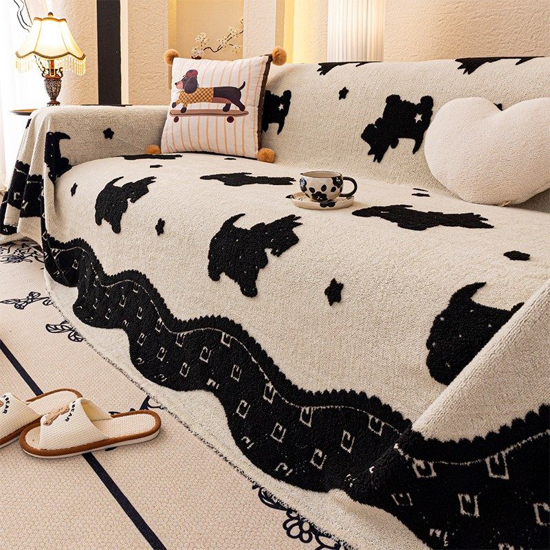 卡通防猫抓沙发巾2025新款冬季加厚毛绒套罩一整张高级感沙发盖布,淘宝优惠券,粉丝福利购,淘宝优惠卷