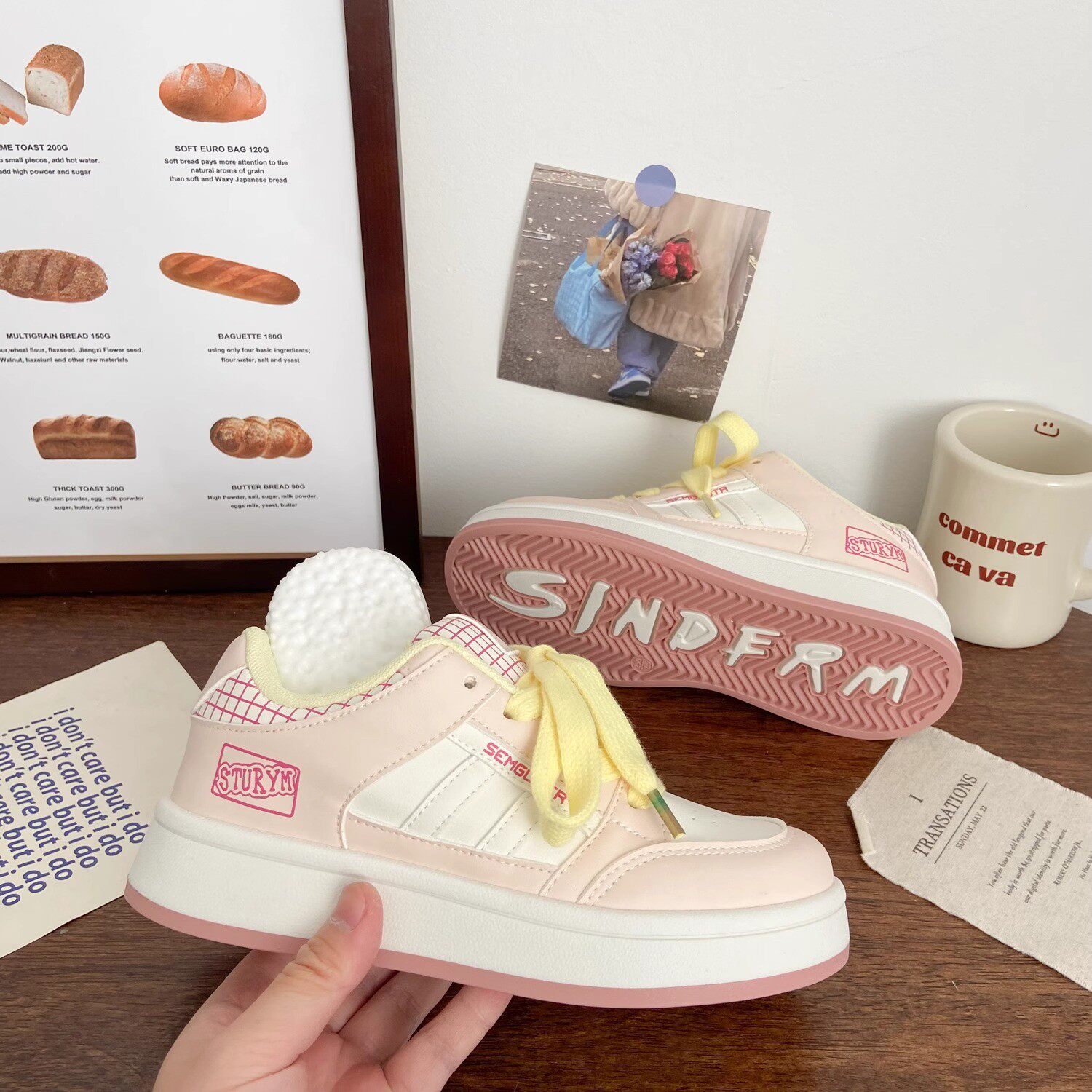 校园风学院穿搭原创小众ins风软皮厚底面包板鞋 女款 2025春秋新款 - 女鞋 - 多奥淘宝客程序