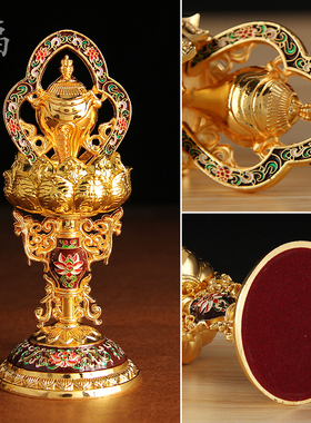 憬鸿彩绘八吉祥摆件密宗法器吉祥八宝组合套装八供品佛像家用大号