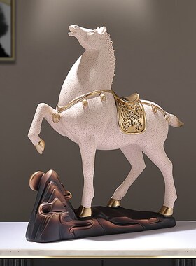 沛纳丽中式马到成功家居酒柜装饰品摆件办公室桌面工艺品开业礼物