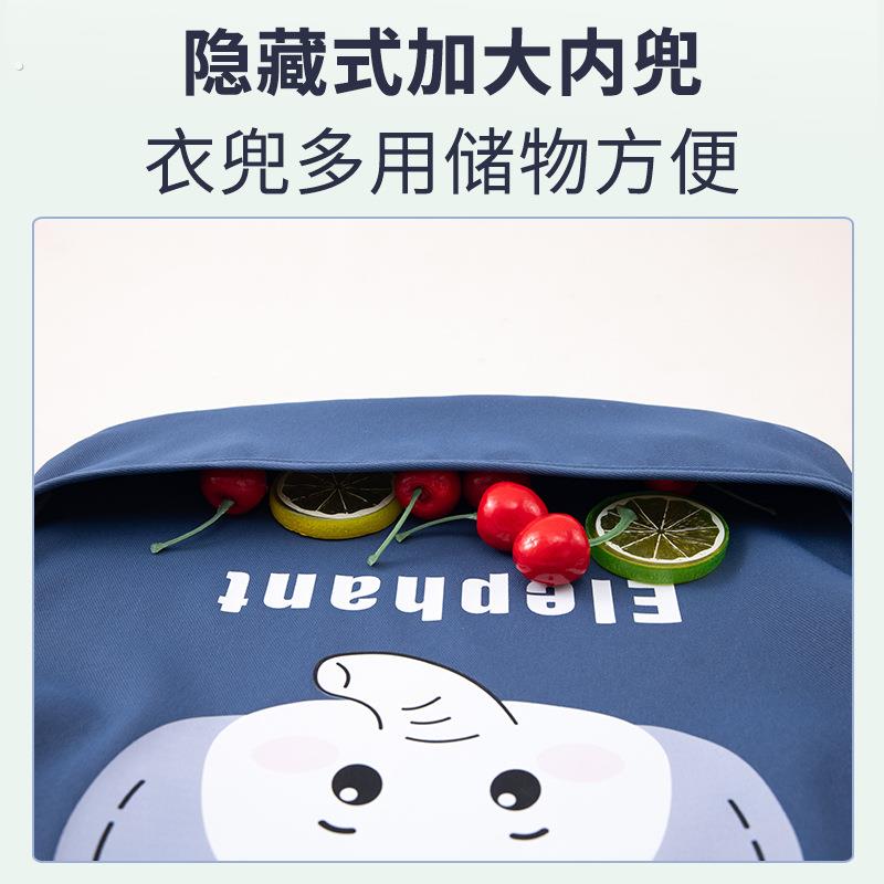 Solid color saliva napkin smock children's eating bib waterproof and anti-dirty summer thin men's and women's sleeveless baby apron