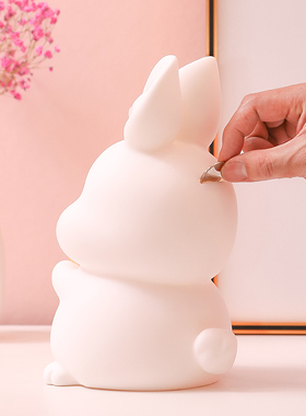 网红兔子储蓄罐家居摆件儿童房卧室装饰品男孩女孩生日可爱小礼物