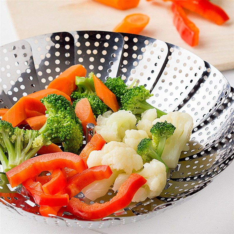 家用不锈钢折叠蒸屉蒸格蒸架蒸笼 莲花片蒸锅篦子沥水 小笼包蒸笼 - 图1