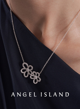 ANGELISLAND天使岛花朵毛衣项链