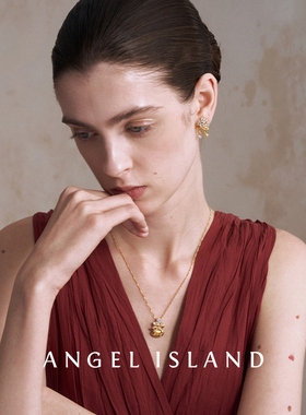 ANGELISLAND天使岛「满满」小福袋造型拉丝肌理项链