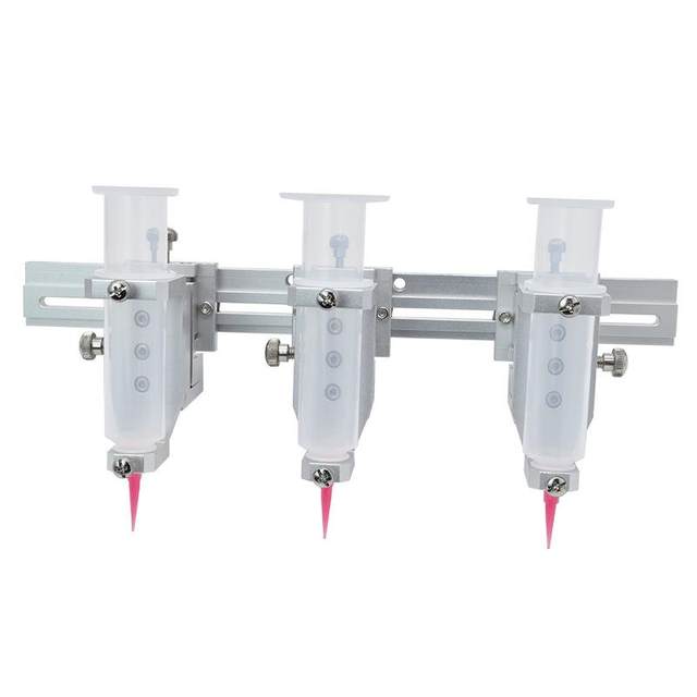 Three-head dispensing fine-tuning bracket 25 dispensing valve equipment controller accessories 45 three-axis syringe fixing bracket