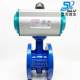 Manufacturer custom 641-16 flange pneumatic butterfly valve soft seal cast iron cutting valve Pneumatic flange butterfly valve