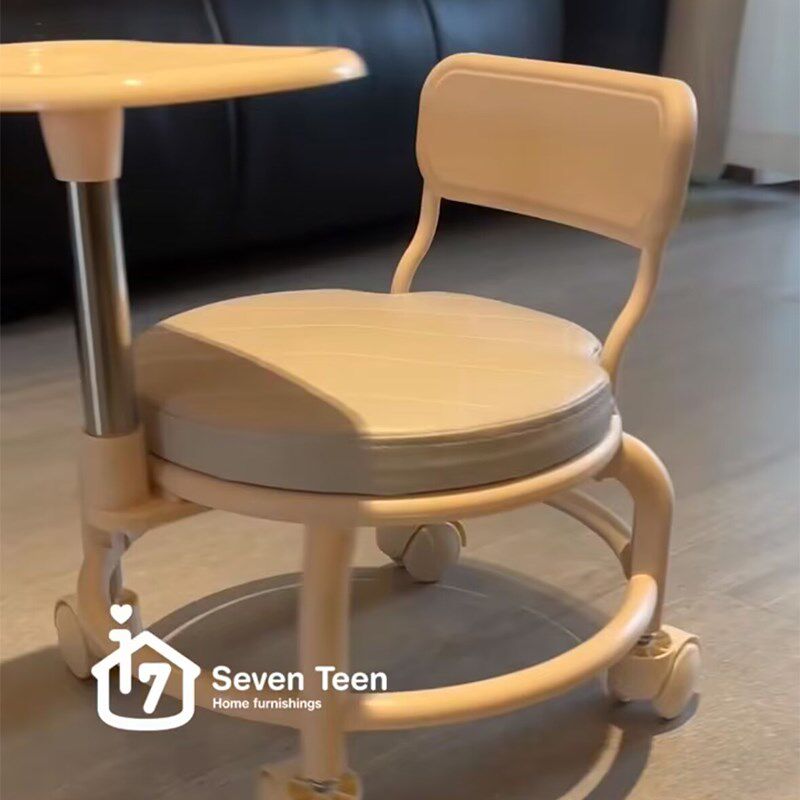 万向轮小凳子软座滑轮矮凳儿童餐椅椅子靠背圆凳家用学习吃饭板凳,淘宝优惠券,粉丝福利购,淘宝优惠卷