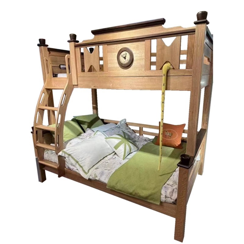高低床上下床上下铺双层床全实木子母床交错式儿童床两层床小户型,淘宝优惠券,粉丝福利购,淘宝优惠卷