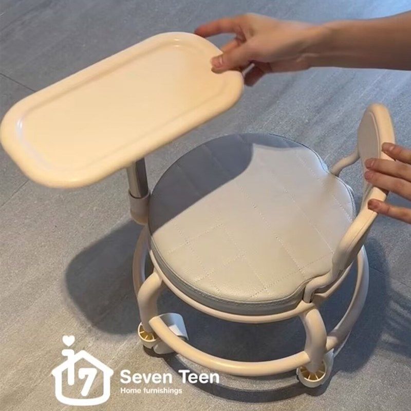 万向轮小凳子软座滑轮矮凳儿童餐椅椅子靠背圆凳家用学习吃饭板凳,淘宝优惠券,粉丝福利购,淘宝优惠卷