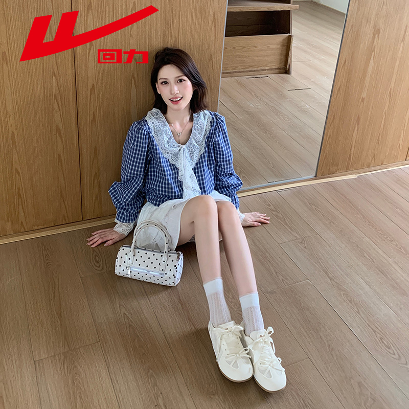 回力女鞋德训鞋2025秋季新款复古芭蕾运动登山鞋厚底休闲鞋M366N - 图0