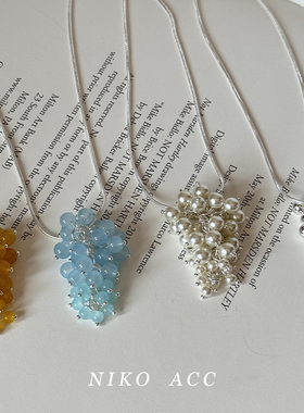 多巴胺葡萄串珠项链女款