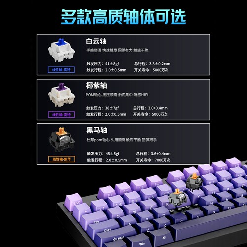 前行者X75Pro客制化机械键盘侧刻无线蓝牙三模热拔插电竞游戏办公 - 图0