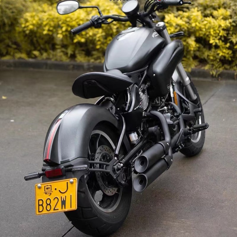 适用轻骑骁胜HYOSUNG驯风GV300R改装全段不锈钢排气管回压消声器 - 图2