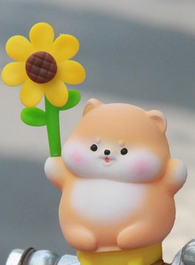 小青蛙电动车装饰小配件可爱公仔风车摆件儿童自行车配饰玩偶挂件