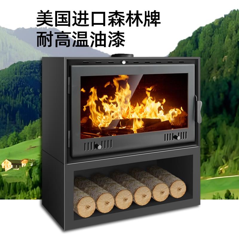 真火壁炉木柴农村火炉别墅民宿室内燃木柴家O用温暖装饰客厅取暖 - 图1