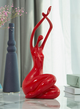 现代简约抽象人物胖女人家居装饰品样板房软装饰品陈设工艺品