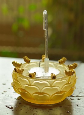 琉璃浴佛太子佛像工具套装九龙吐水莲花盆浴佛节用品流水摆件家用