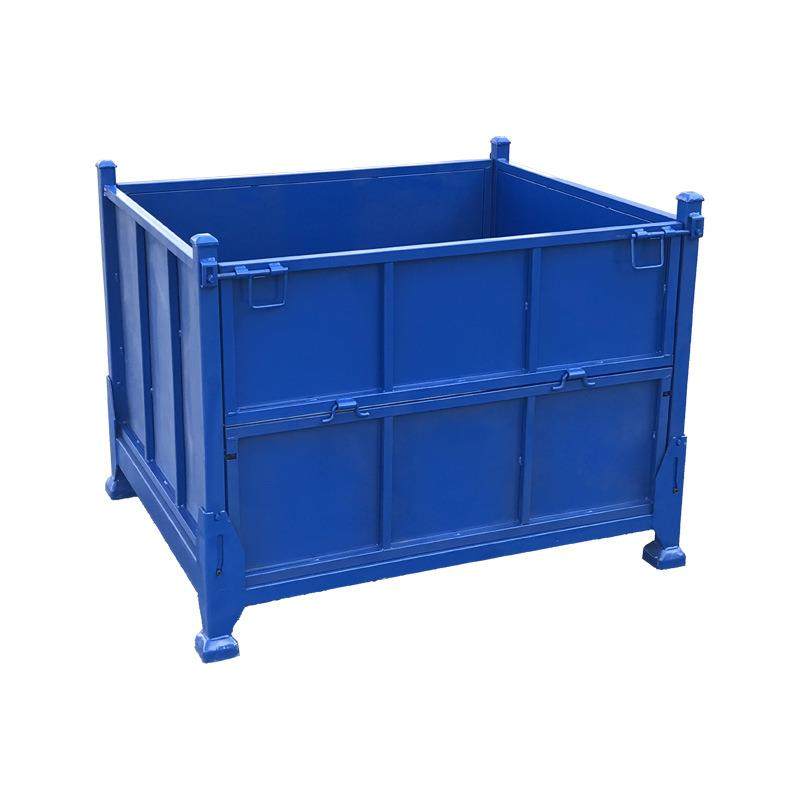 金属周转箱重型车间铁皮废料箱零部件折叠物料钢制铁屑重型储存箱,淘宝优惠券,粉丝福利购,淘宝优惠卷